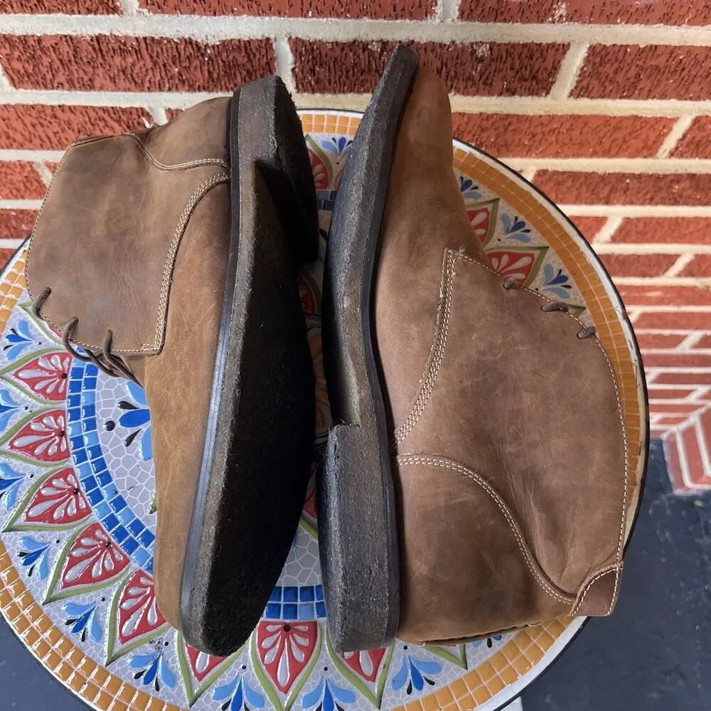 Johnston & Murphy Copeland Chukka Mens 11 Brown Oiled Full Grain Leather Boots